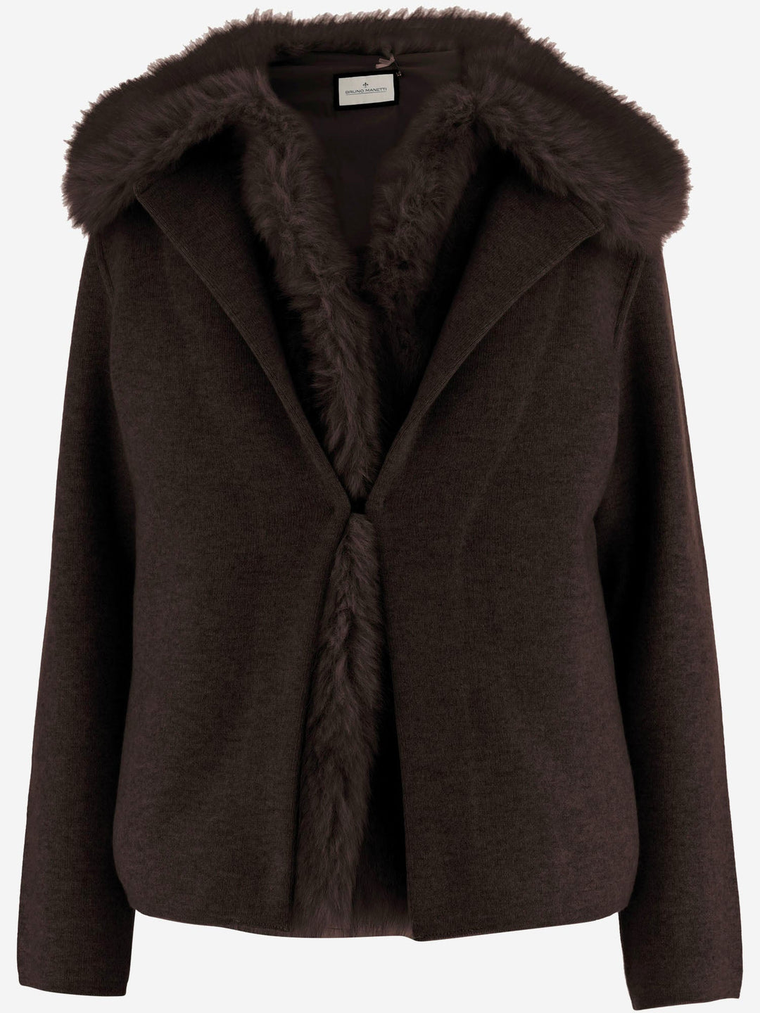 WOOL AND CASHMERE JACKET WITH FUR