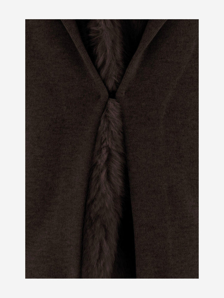 WOOL AND CASHMERE JACKET WITH FUR