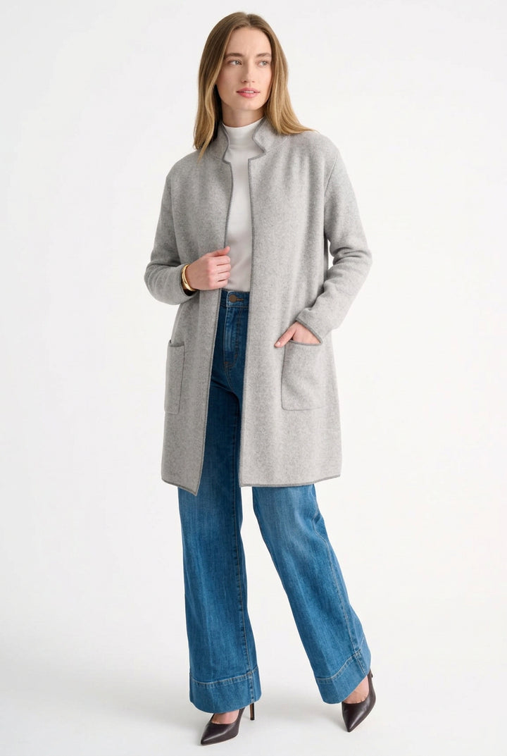 Doubleknit Tweed Easy Cardigan