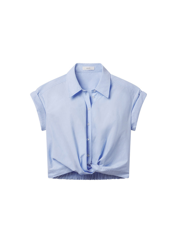 Lily Short Sleeve Cropped Cotton Shirt