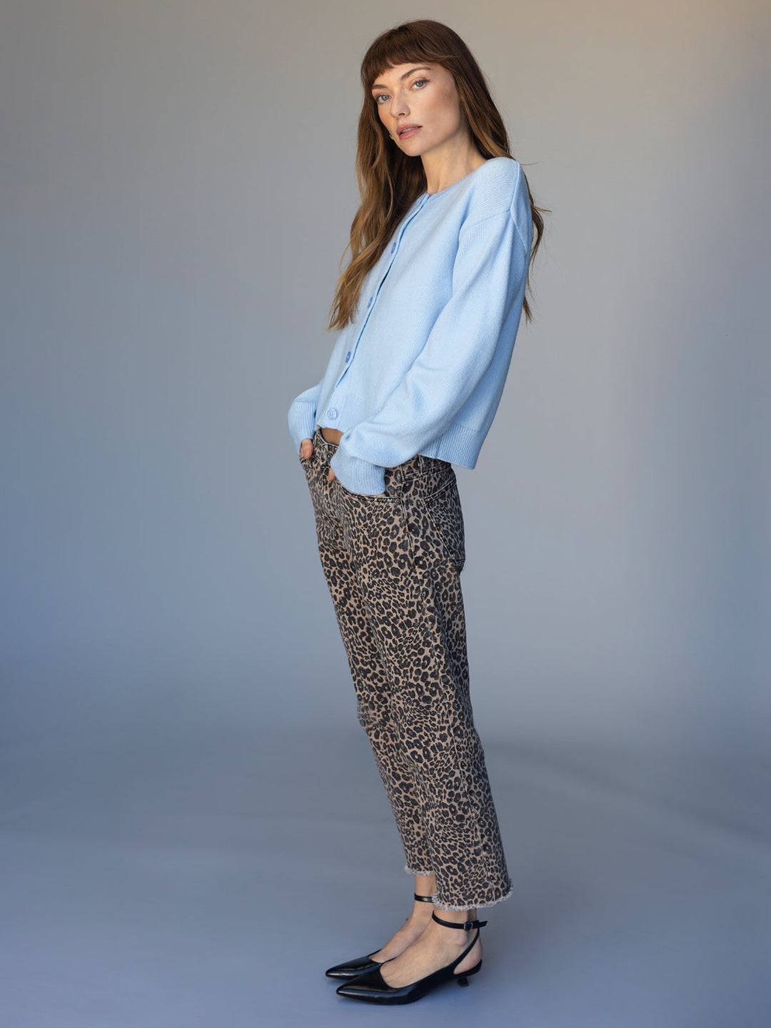 Cadence Straight Leopard Crop - French Kitty