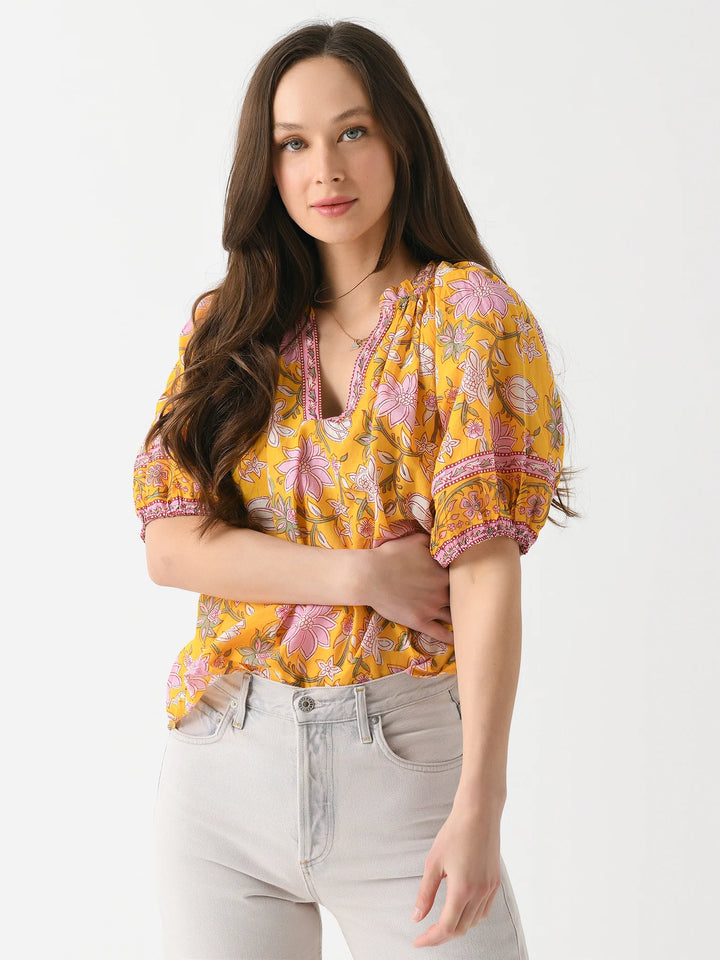 Voile Print Top
