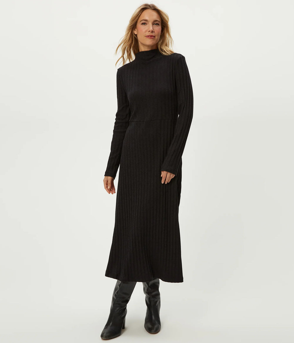 Lenox Mock Neck Midi Dress LIANA NYC Lenox Mock Neck Midi Dress LIANA NYC