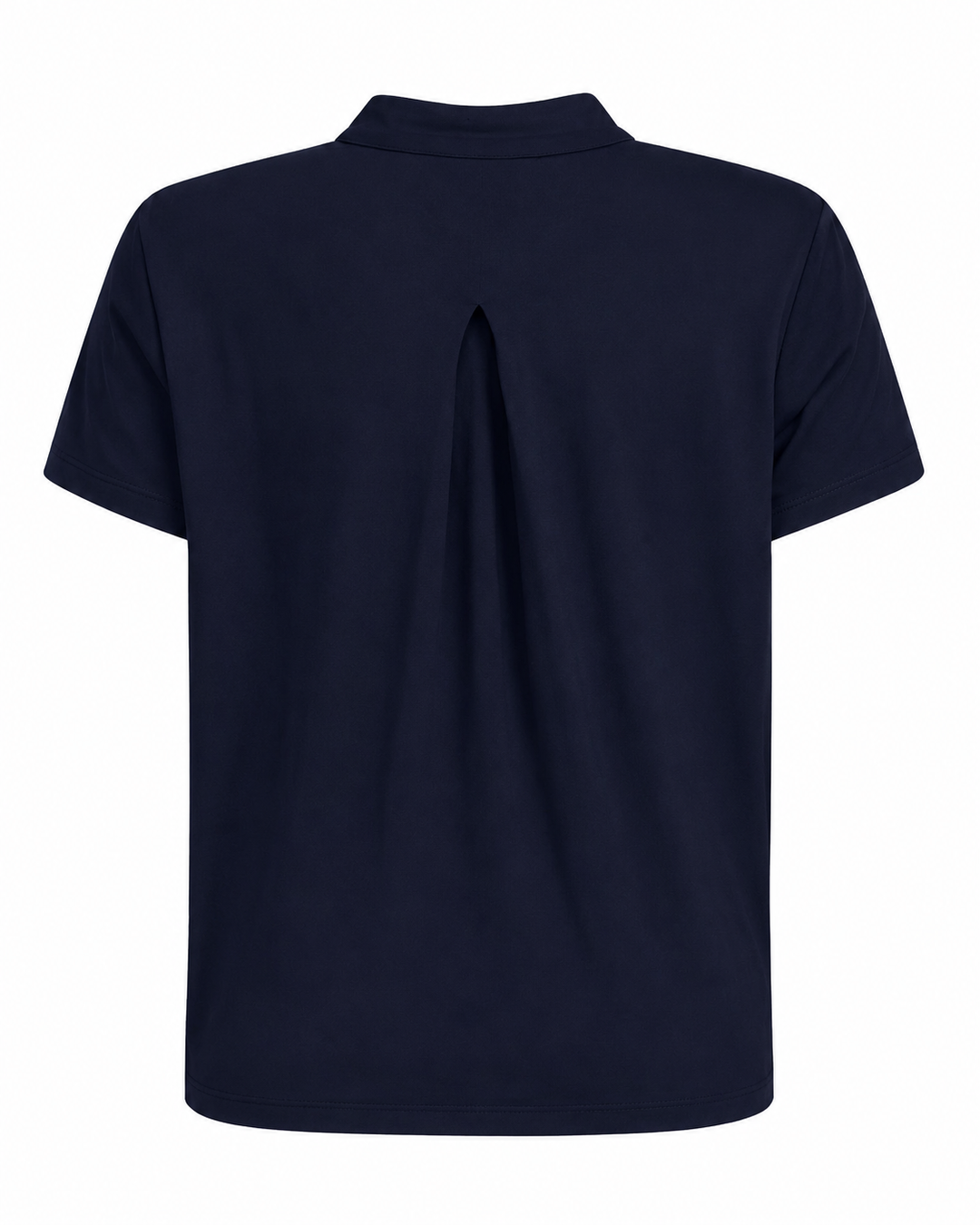 Soft Touch Short Sleeves Pleat Back Shirt - Marine
