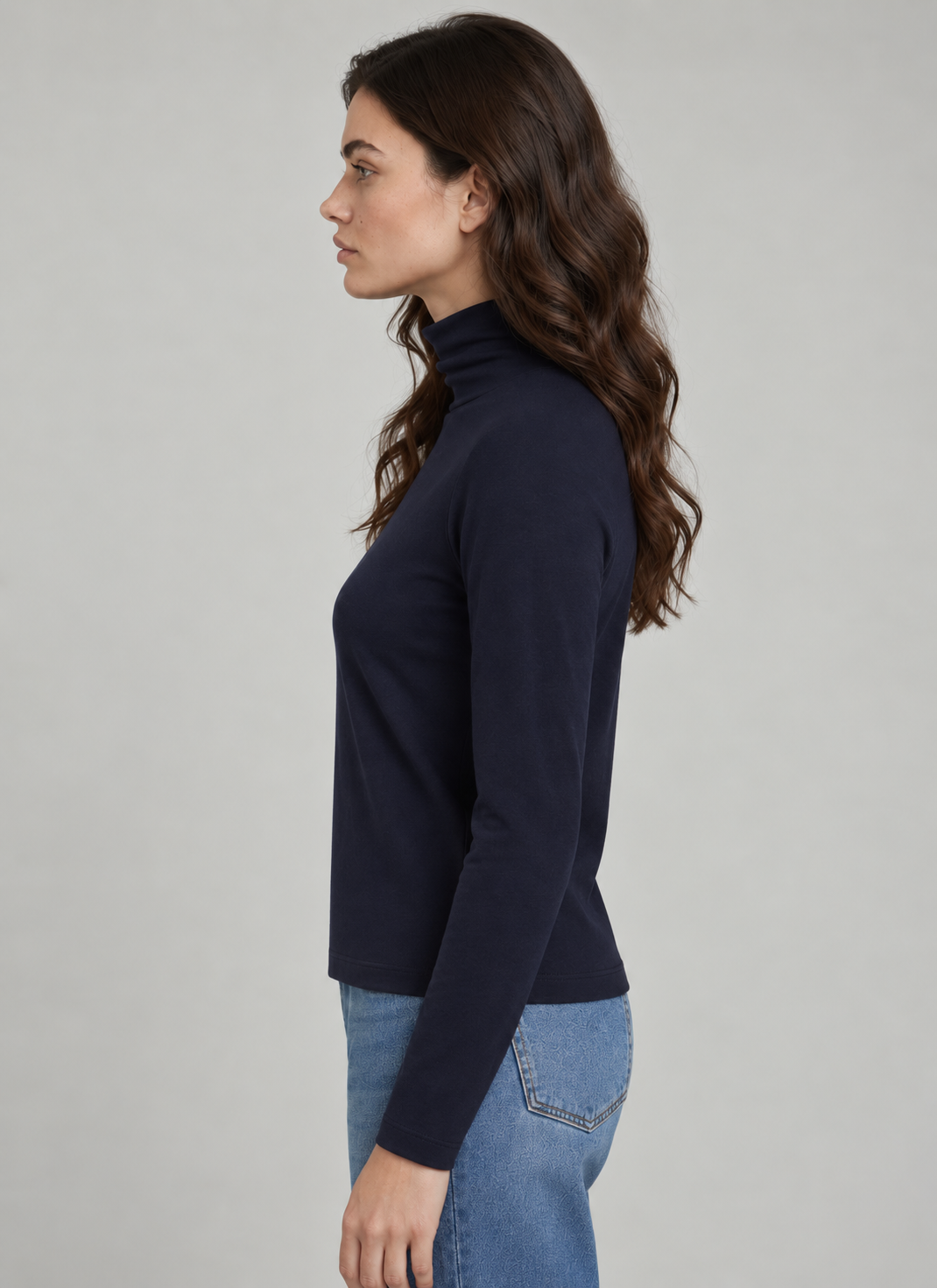 Soft Touch Crop Longsleeve Mock Neck