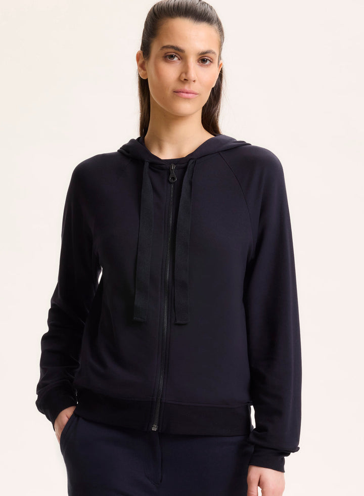 French Terry Zip Front Hoodie