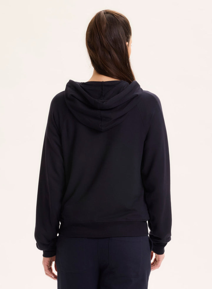 French Terry Zip Front Hoodie