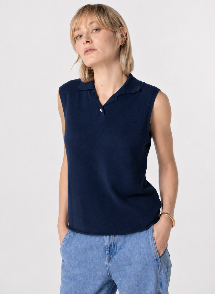 Extrafine Cashmere Sleeveless - Marine