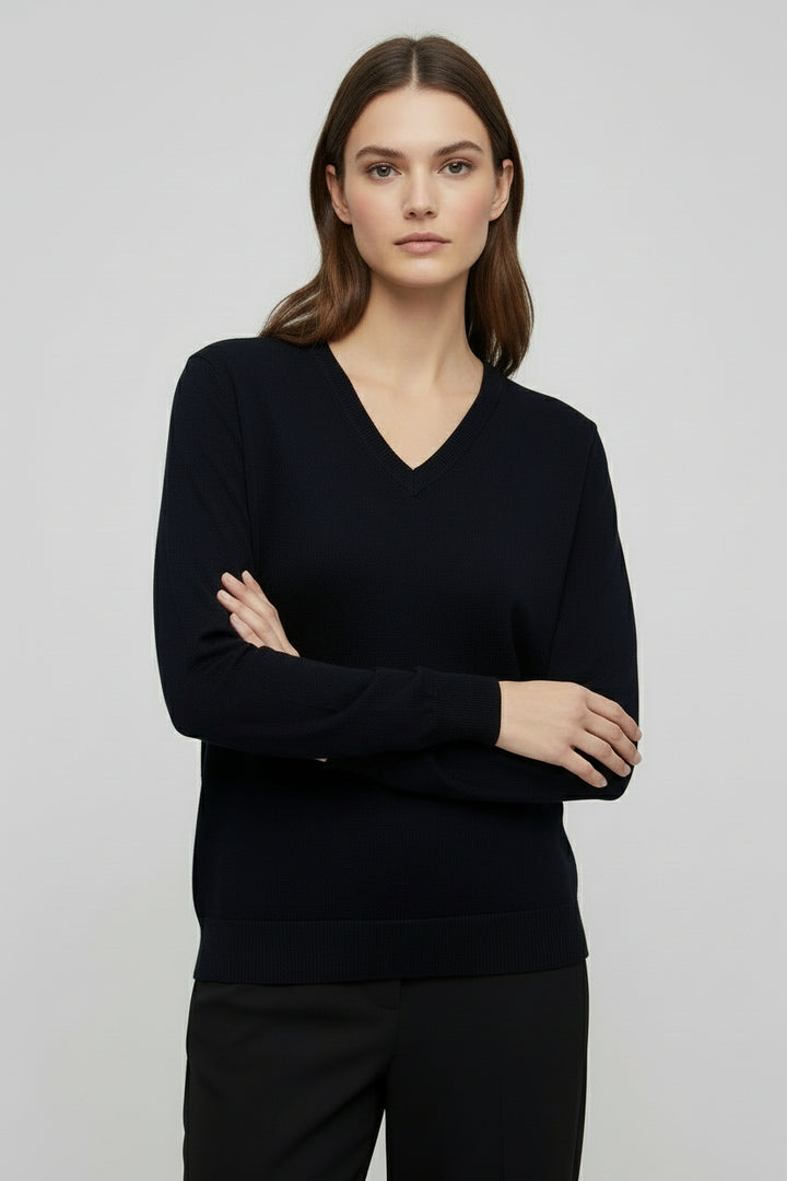 Cotton V Neck Sweater