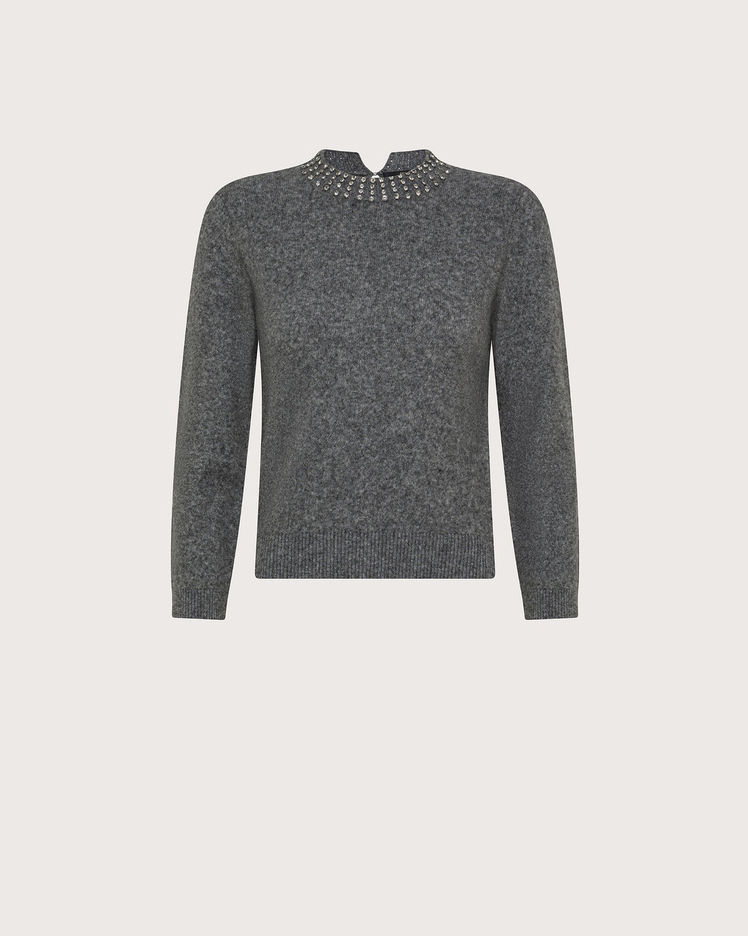 Diamond Collar Sweater - Grey