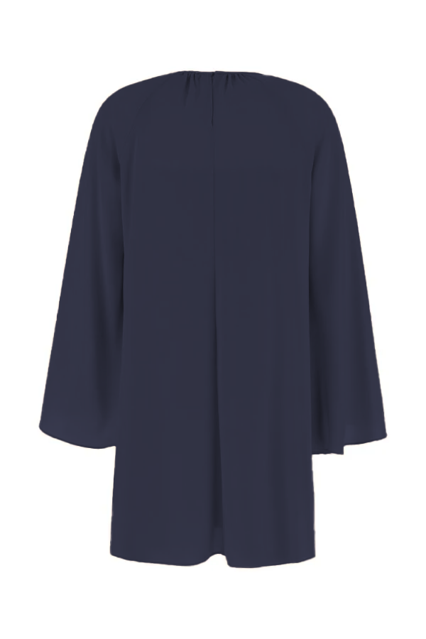 Madia Crewneck Long-Sleeved Dress - Navy