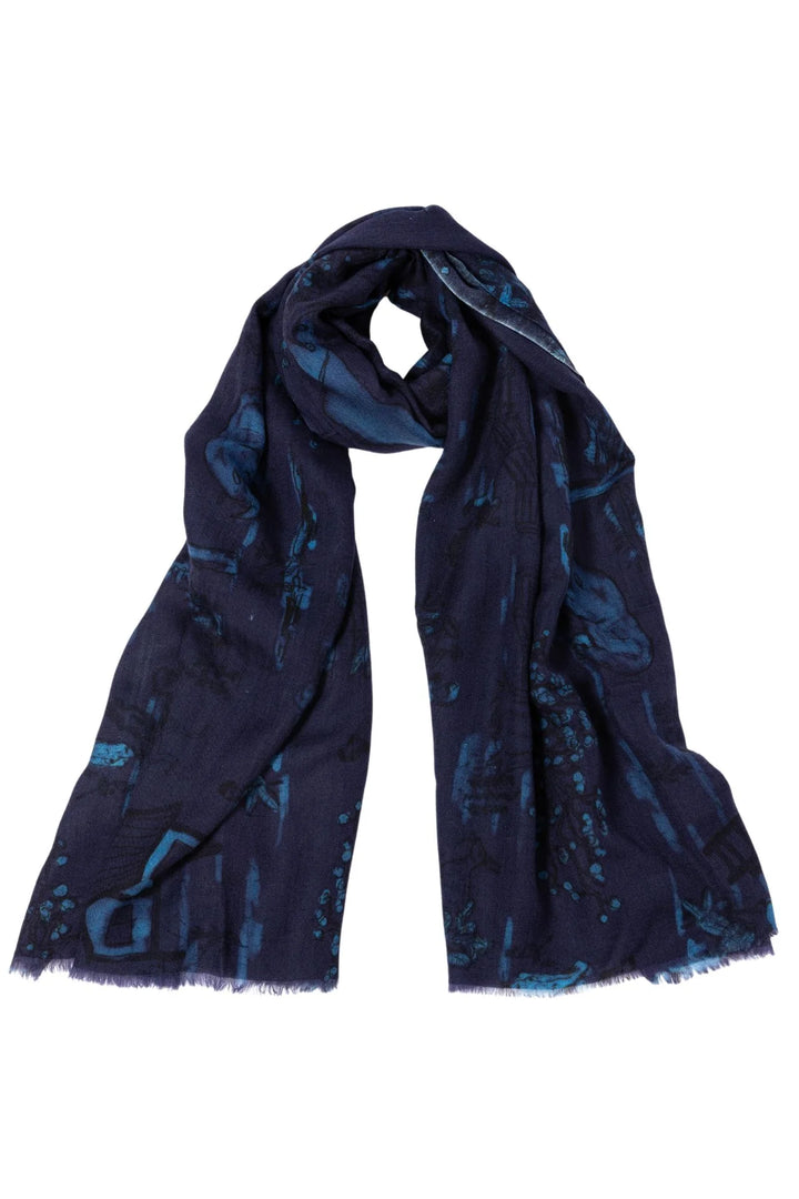 Midnight Toile Scarf