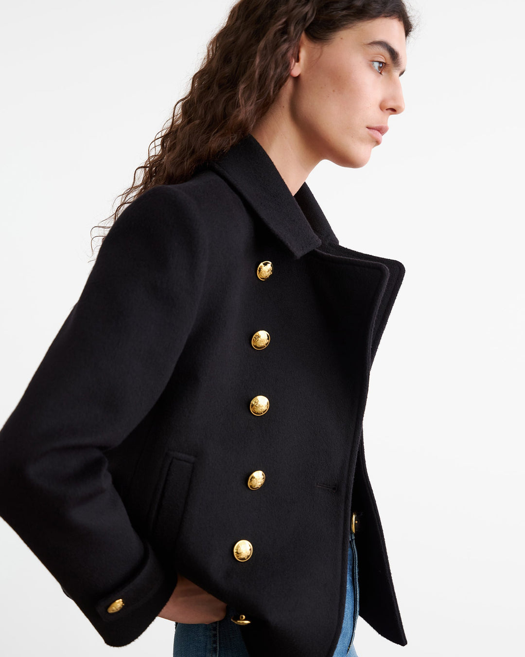 Ornella Cropped Peacoat