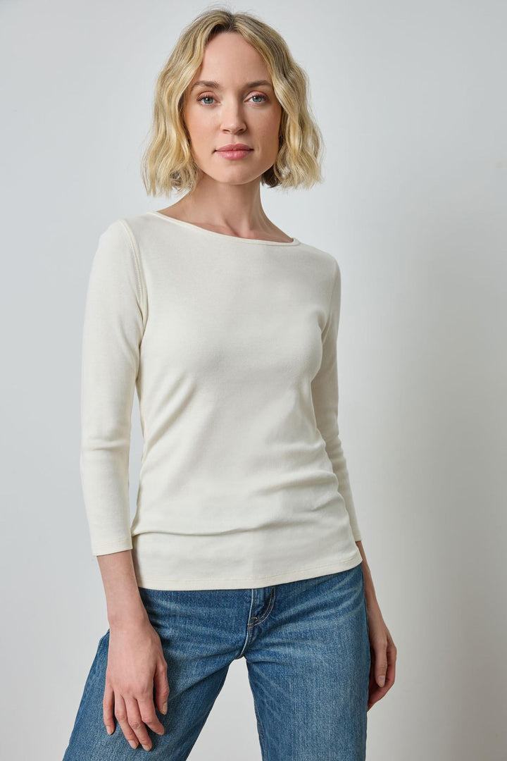Elbow Sleeve Boat Neck
