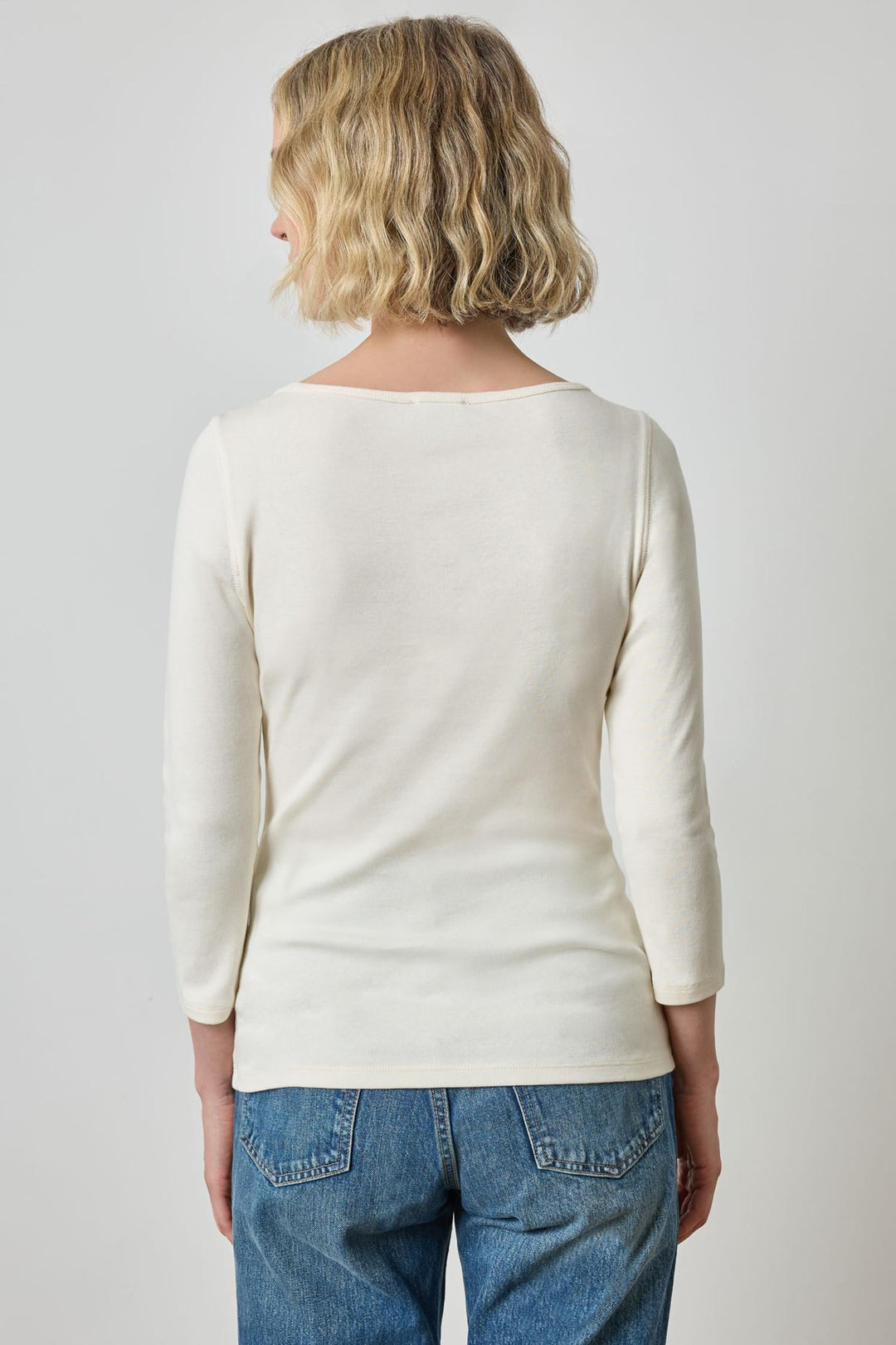 Elbow Sleeve Boat Neck