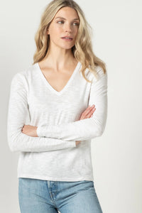 Back Seam  V-Neck Tee