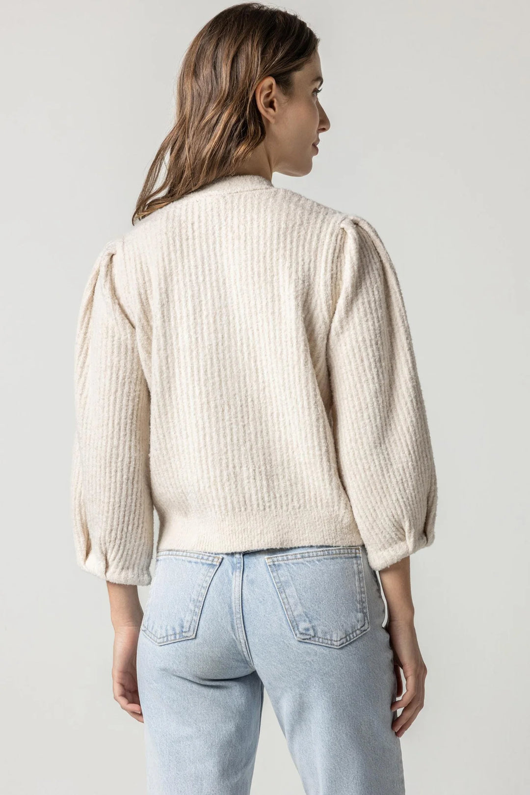 Puff Sleeve Cardigan Sweater