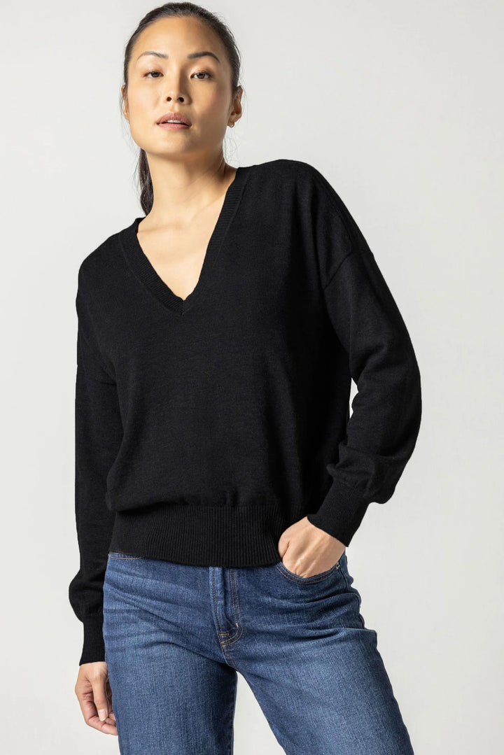 Double V Neck Sweater