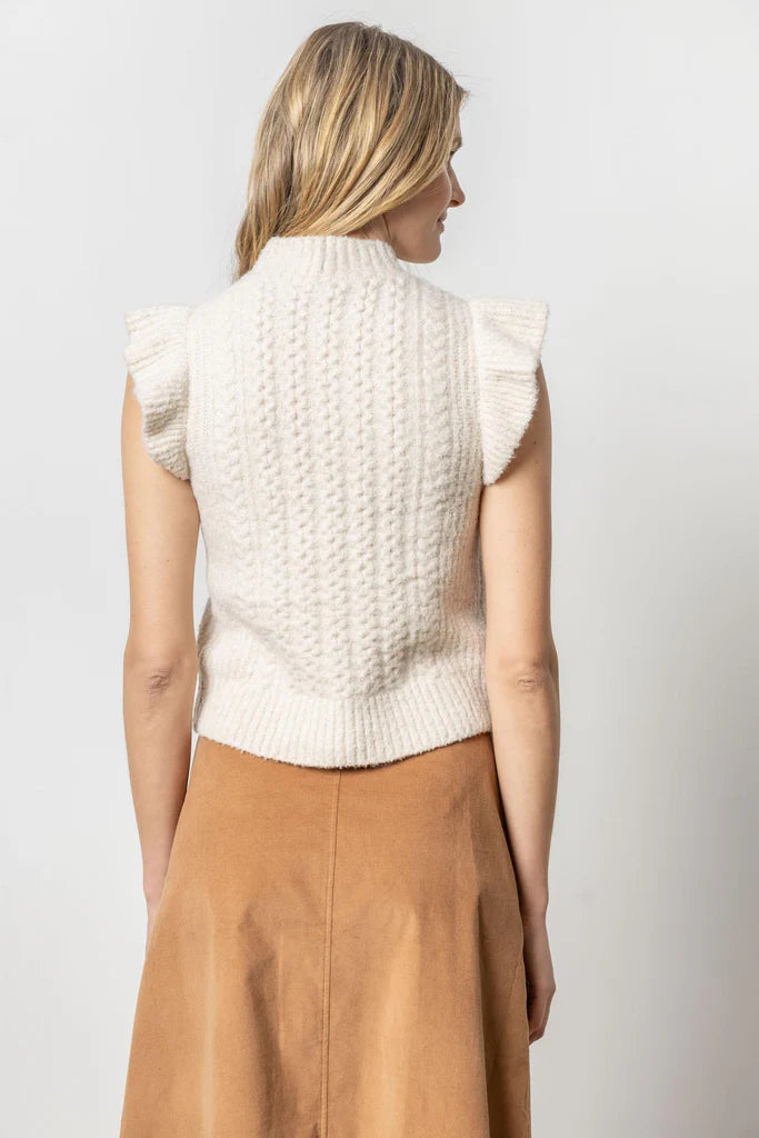 Flutter Mock Neck Sweater