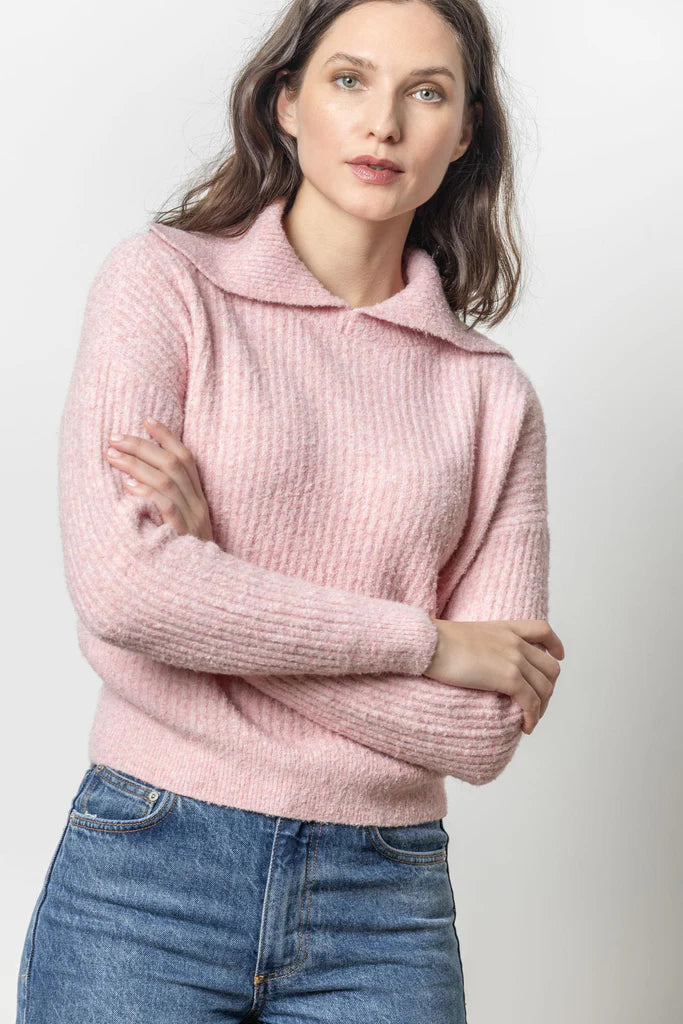 Easy Split Collar Sweater