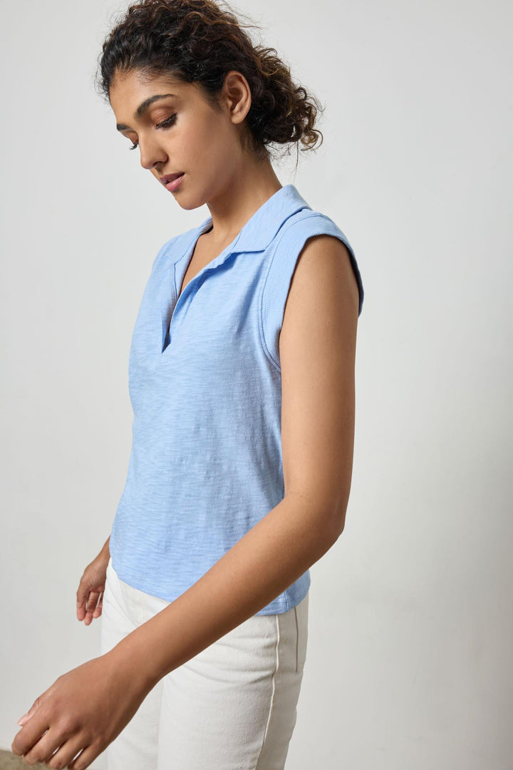 Cap Sleeve Polo