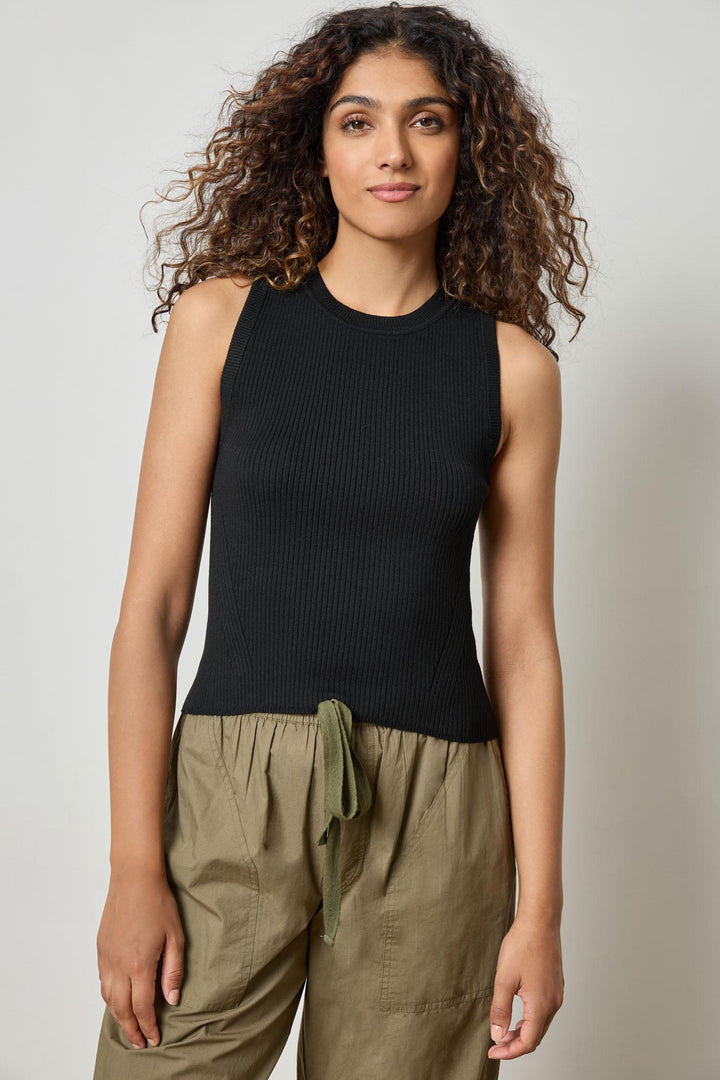 Short Perfect Tank Sweater - Black