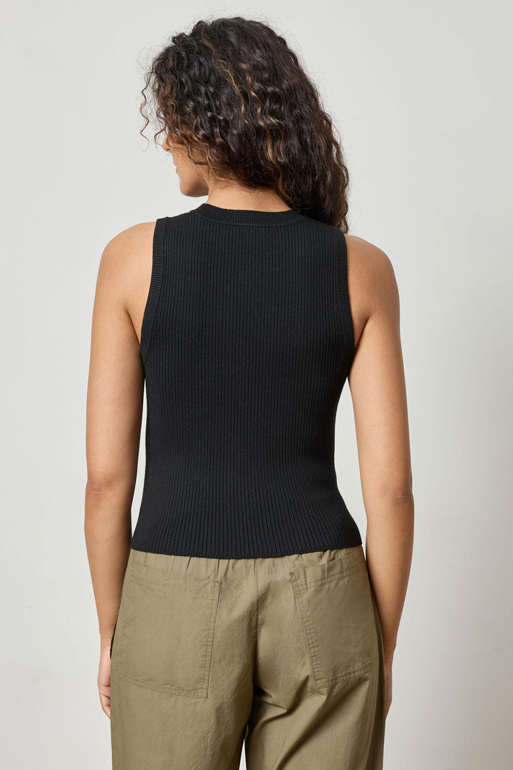 Short Perfect Tank Sweater - Black