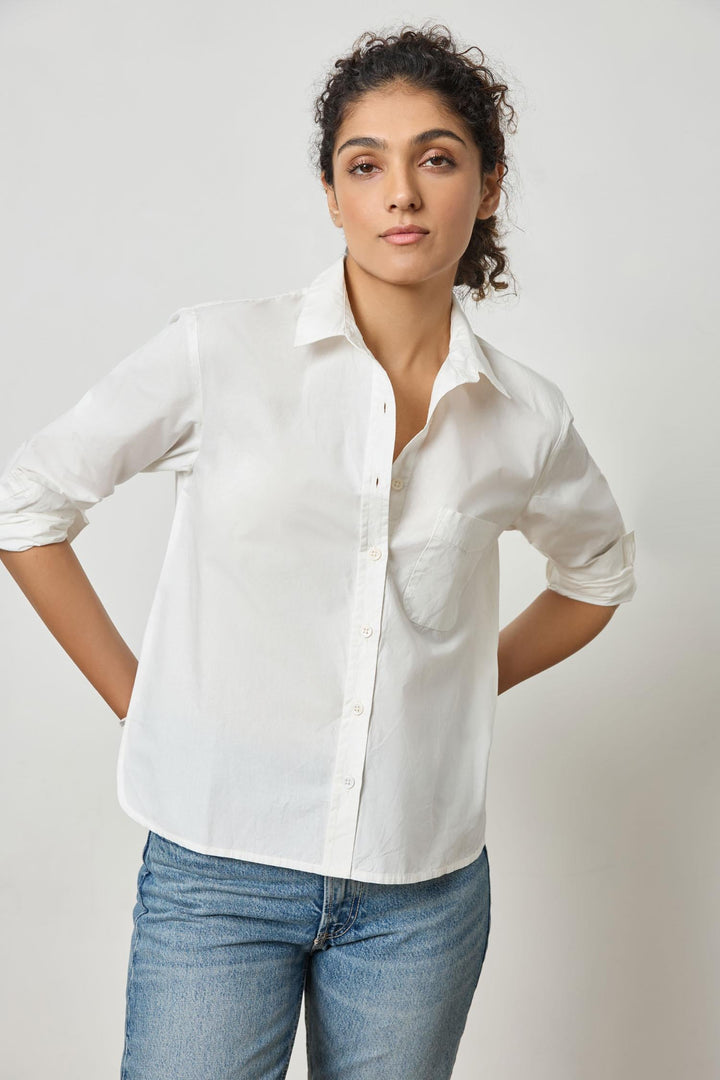 Poplin Button Down - White