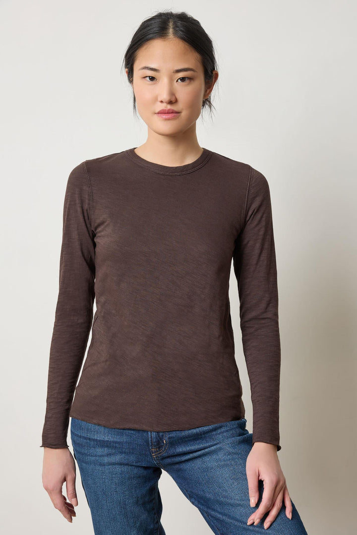 Long Sleeve Bias Crewneck