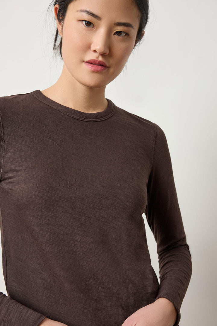 Long Sleeve Bias Crewneck