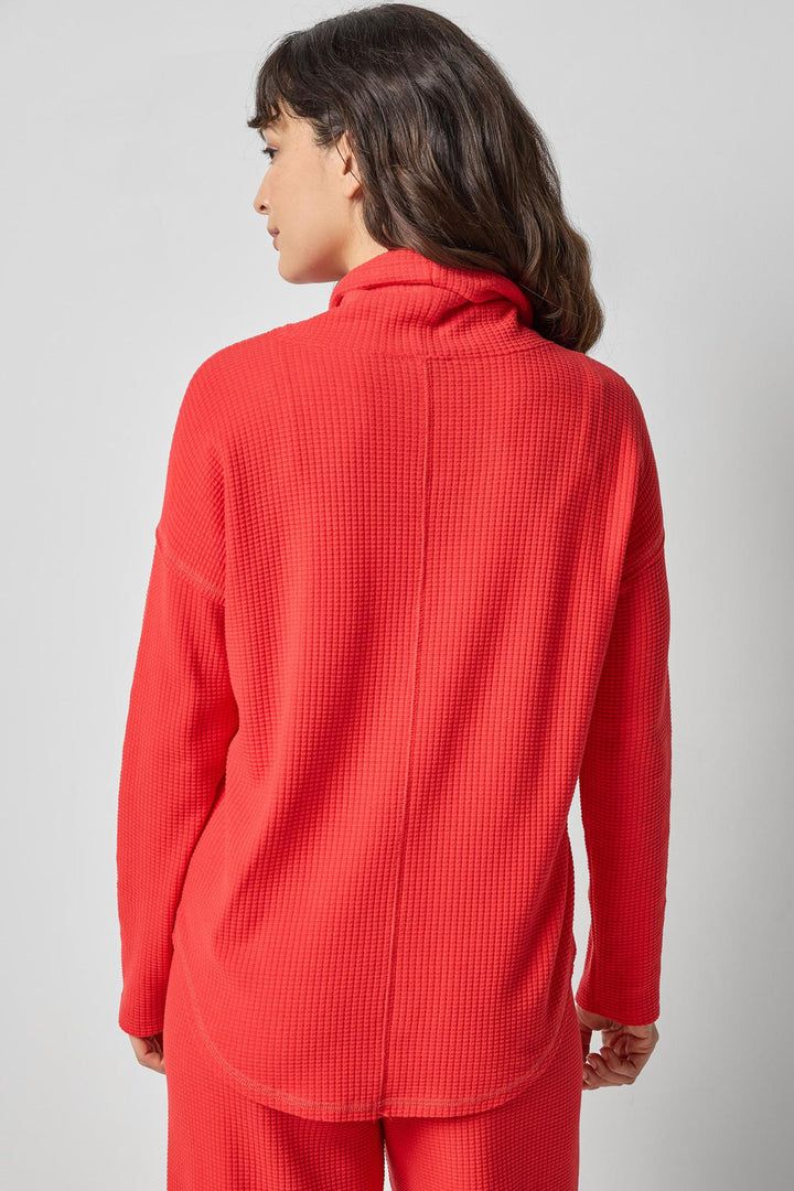 Rounded Hem Mock Neck