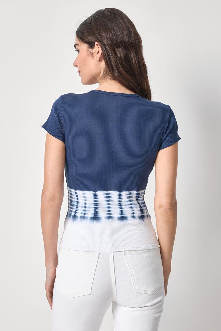 Bamboo Dye Short Sleeve V Neck