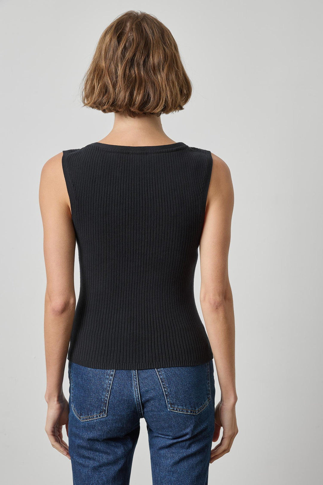 Sleeveless Rib Top