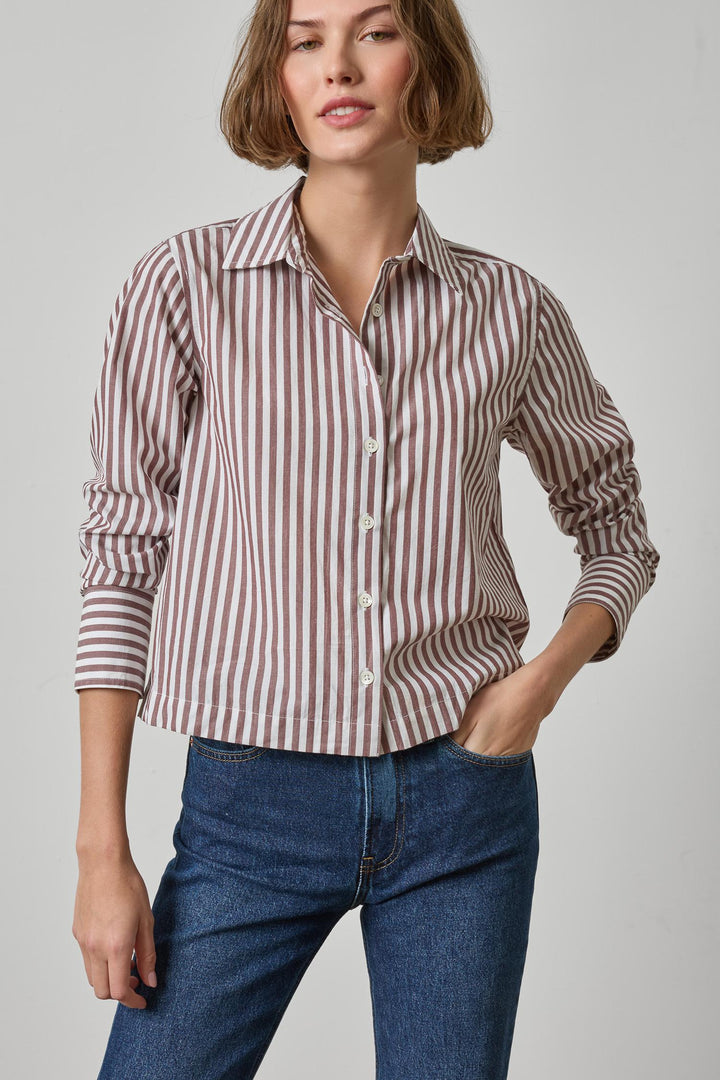 Straight Fit Short Button Down