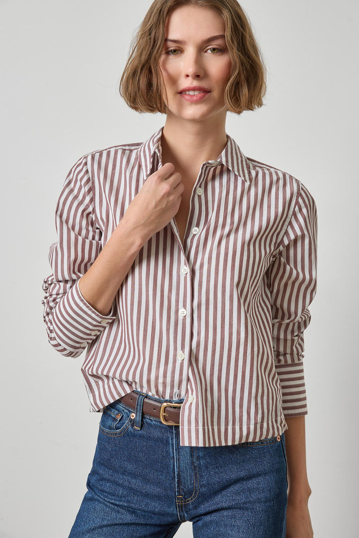 Straight Fit Short Button Down