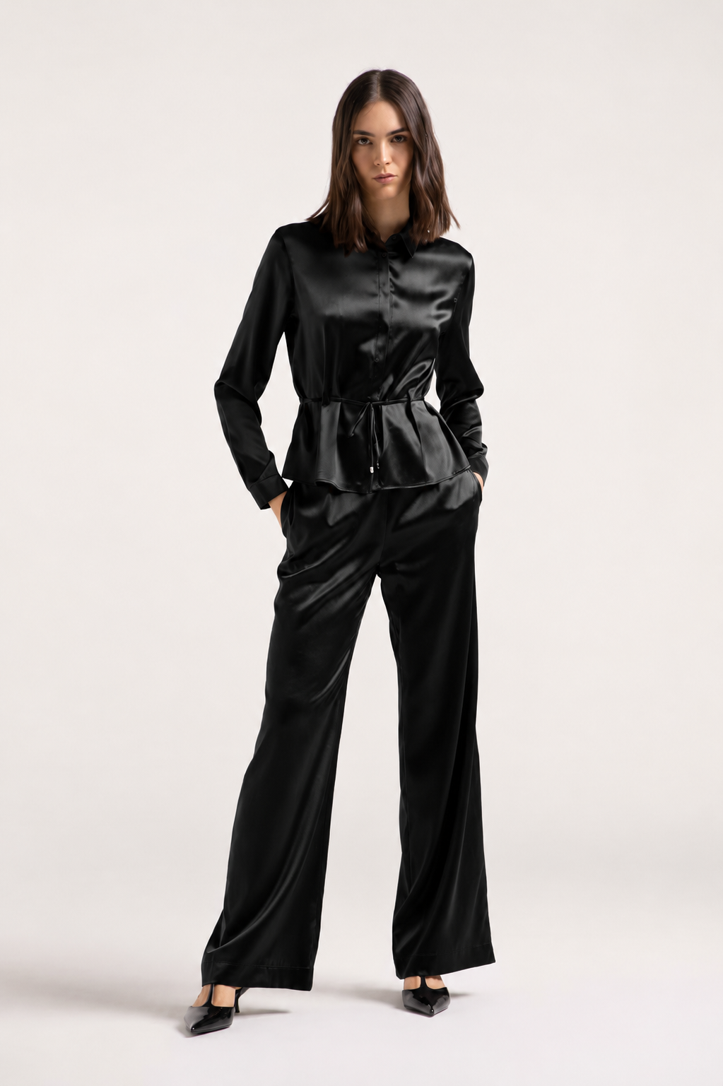 Satin Pant - Nero