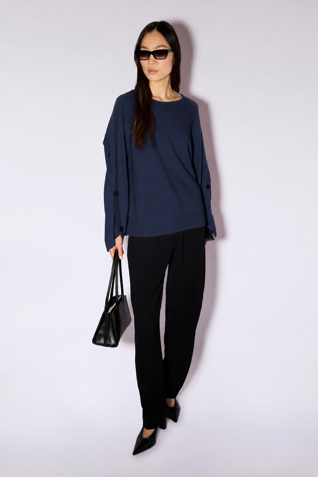 Button Sleeve Sweater