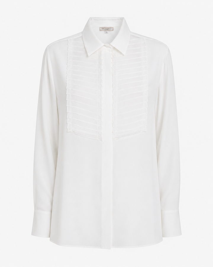 Caterina Tuxedo Shirt - Ivory
