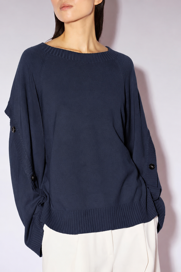 Button Sleeve Sweater