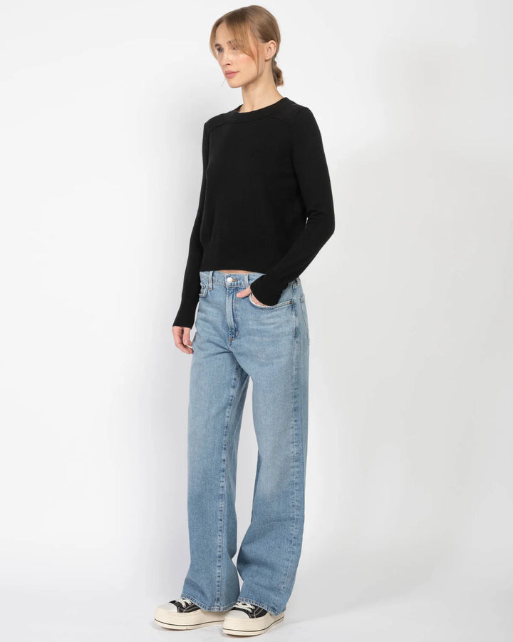 Cropped Crew W Reverse Seams