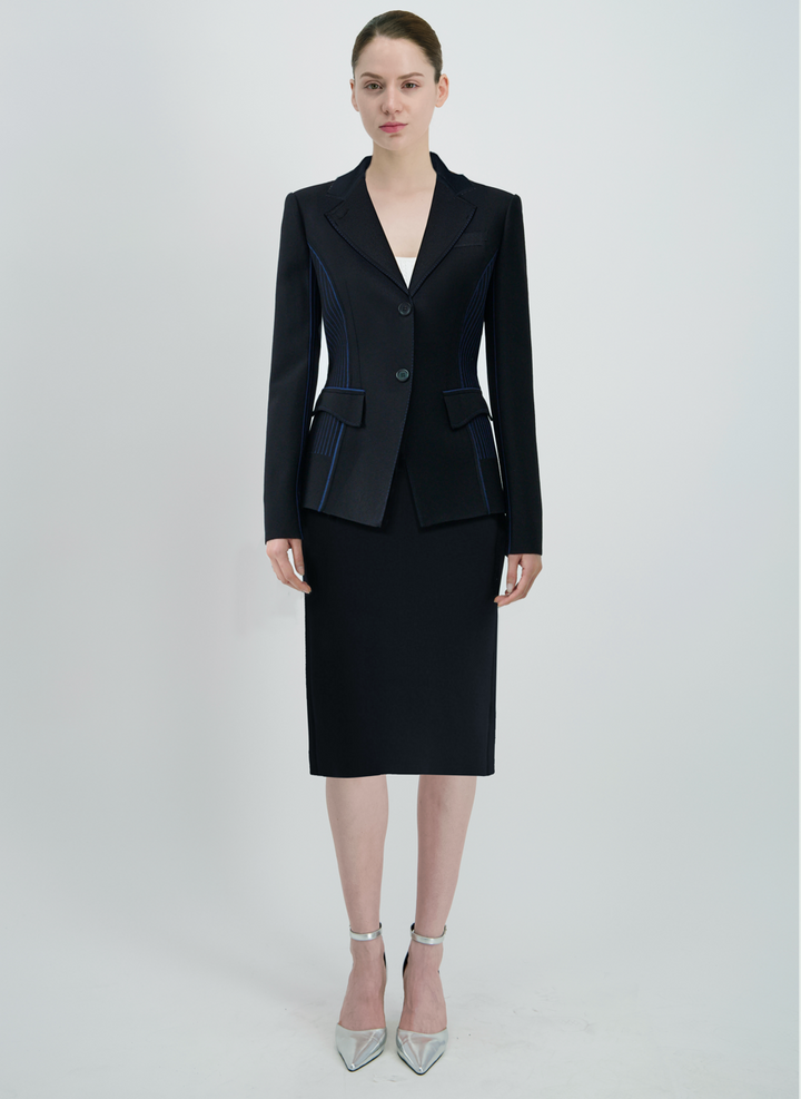 Crepe Knit Pencil Skirt