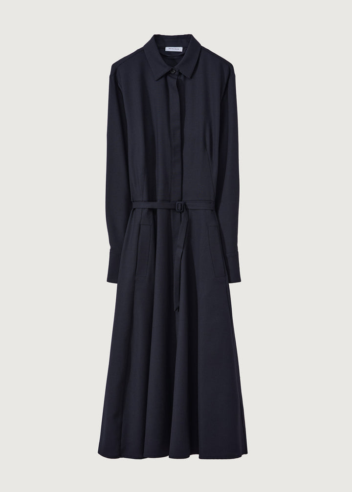Shirt Tie Dress - Navy