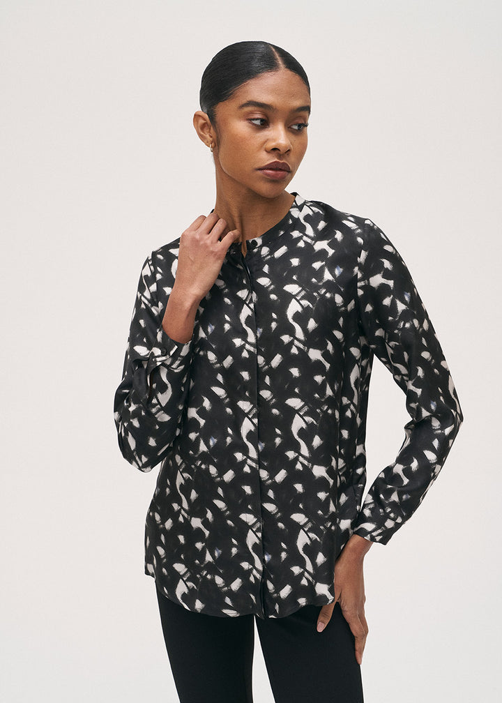Mandarin Collar Long Sleeves Shirt