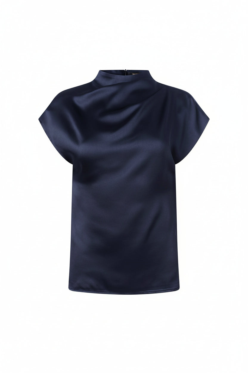 Satin Pleated Top