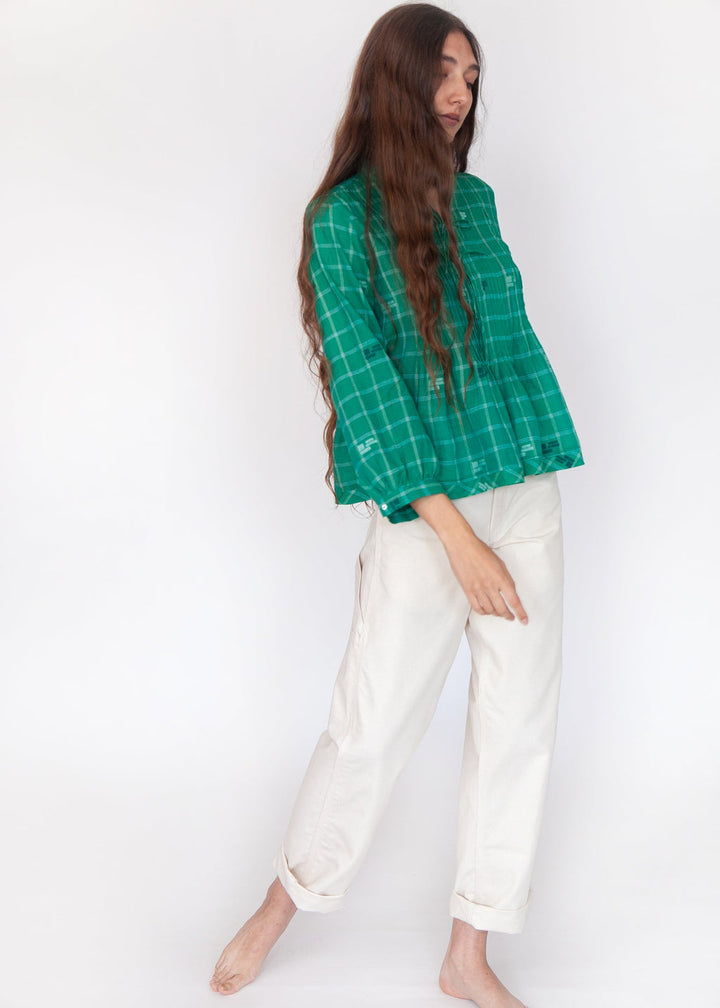 Alma Check Jamdani Top