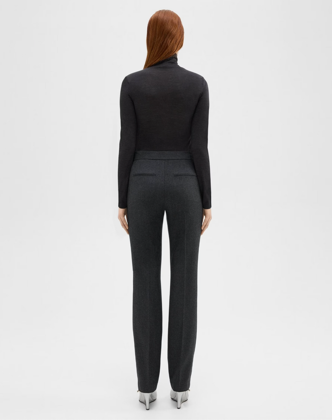 Slim-Straight Pant in Mélange Sleek Flannel
