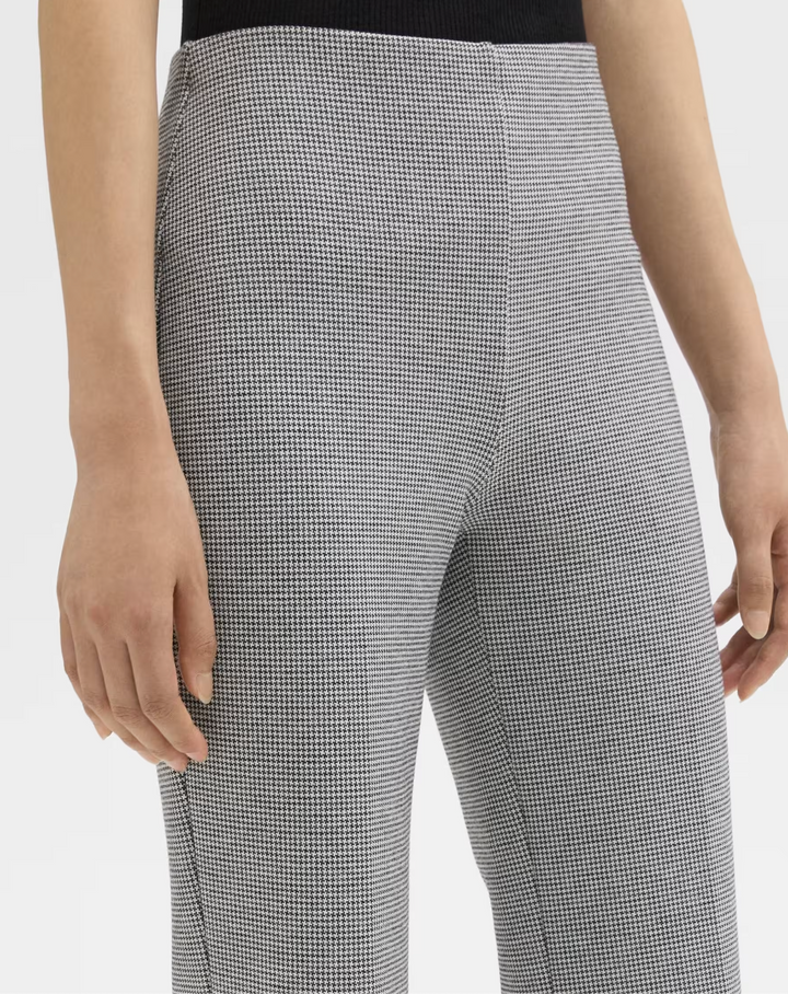 Cropped Kick Pant in Houndstooth Jersey