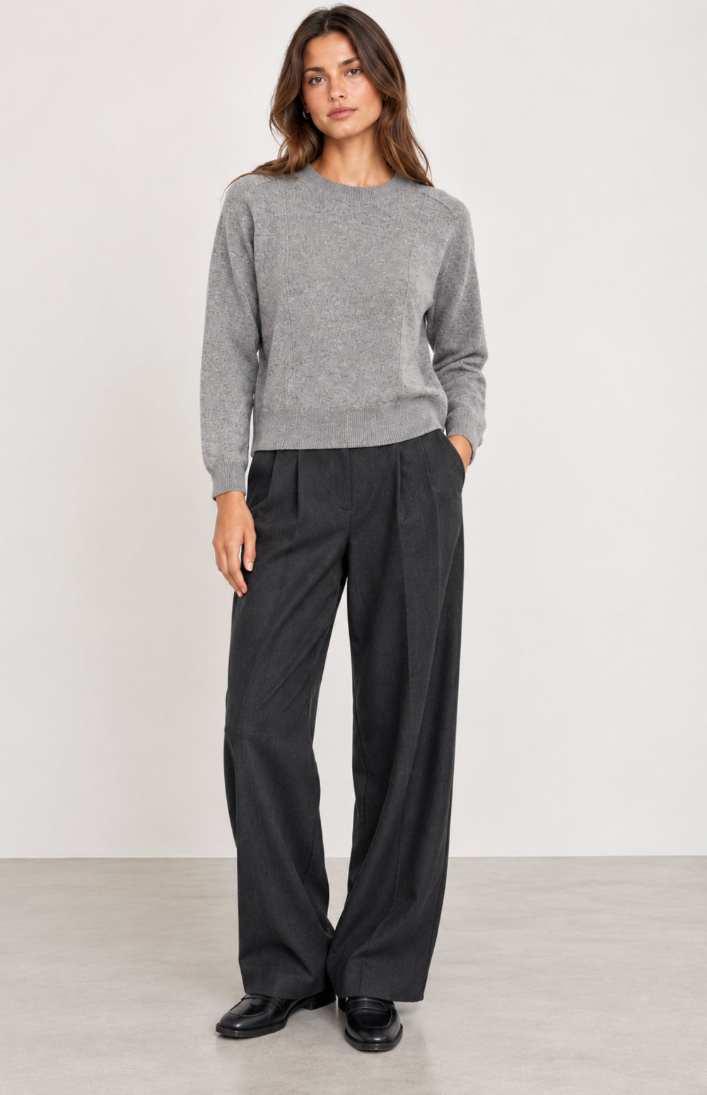 Seamed Crew w/ Double Neck Height