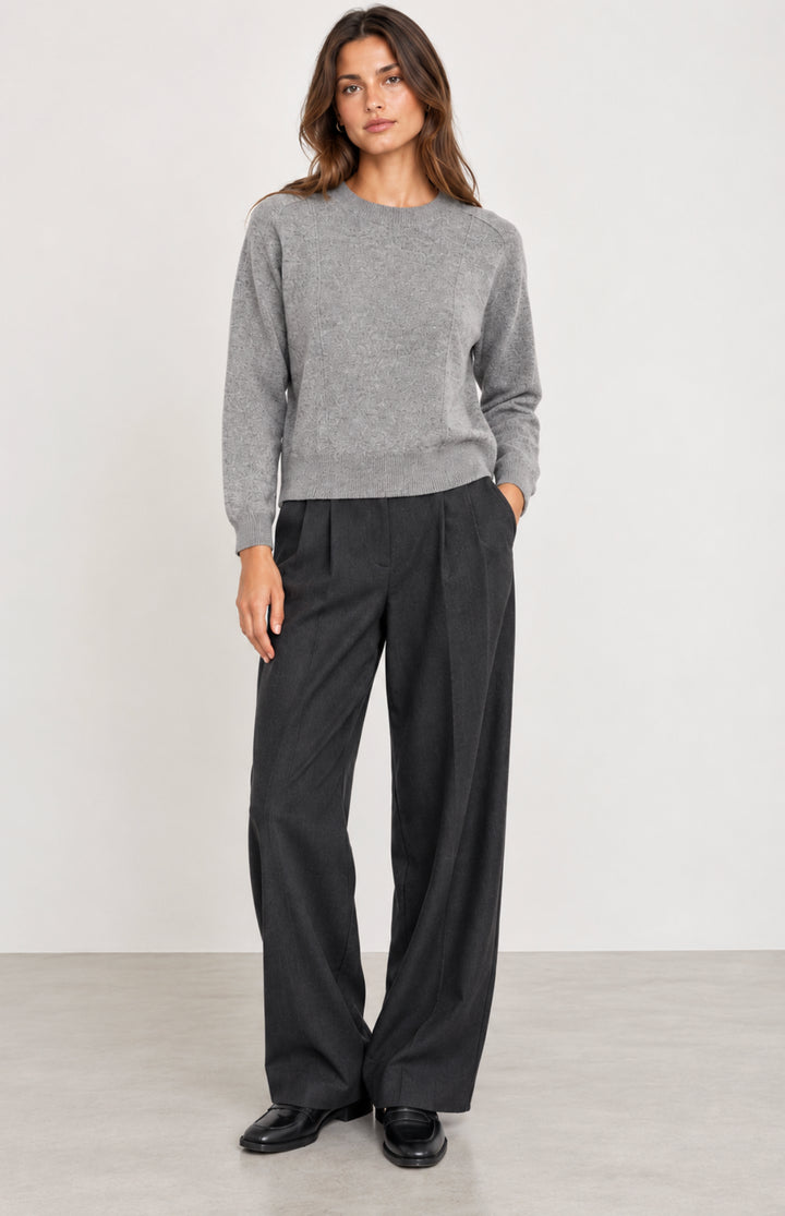 Seamed Crew w/ Double Neck Height