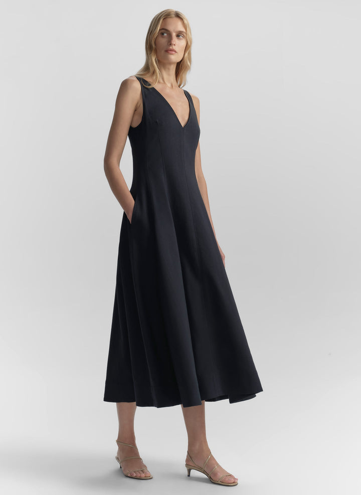 Clara Stretch Cotton Midi Dress